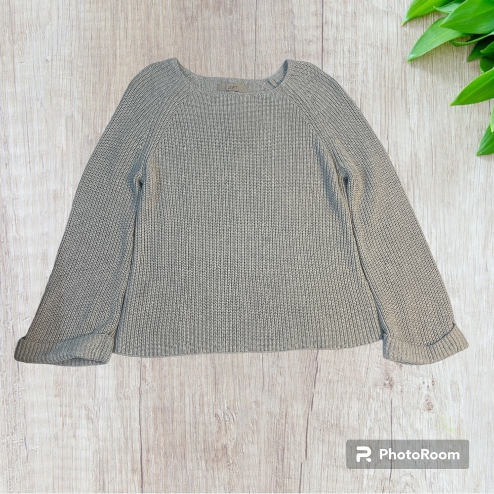 LOFT knitted sweater, flair sleeve, size large